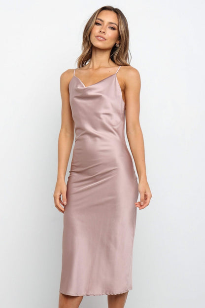 Pink Satin Dress